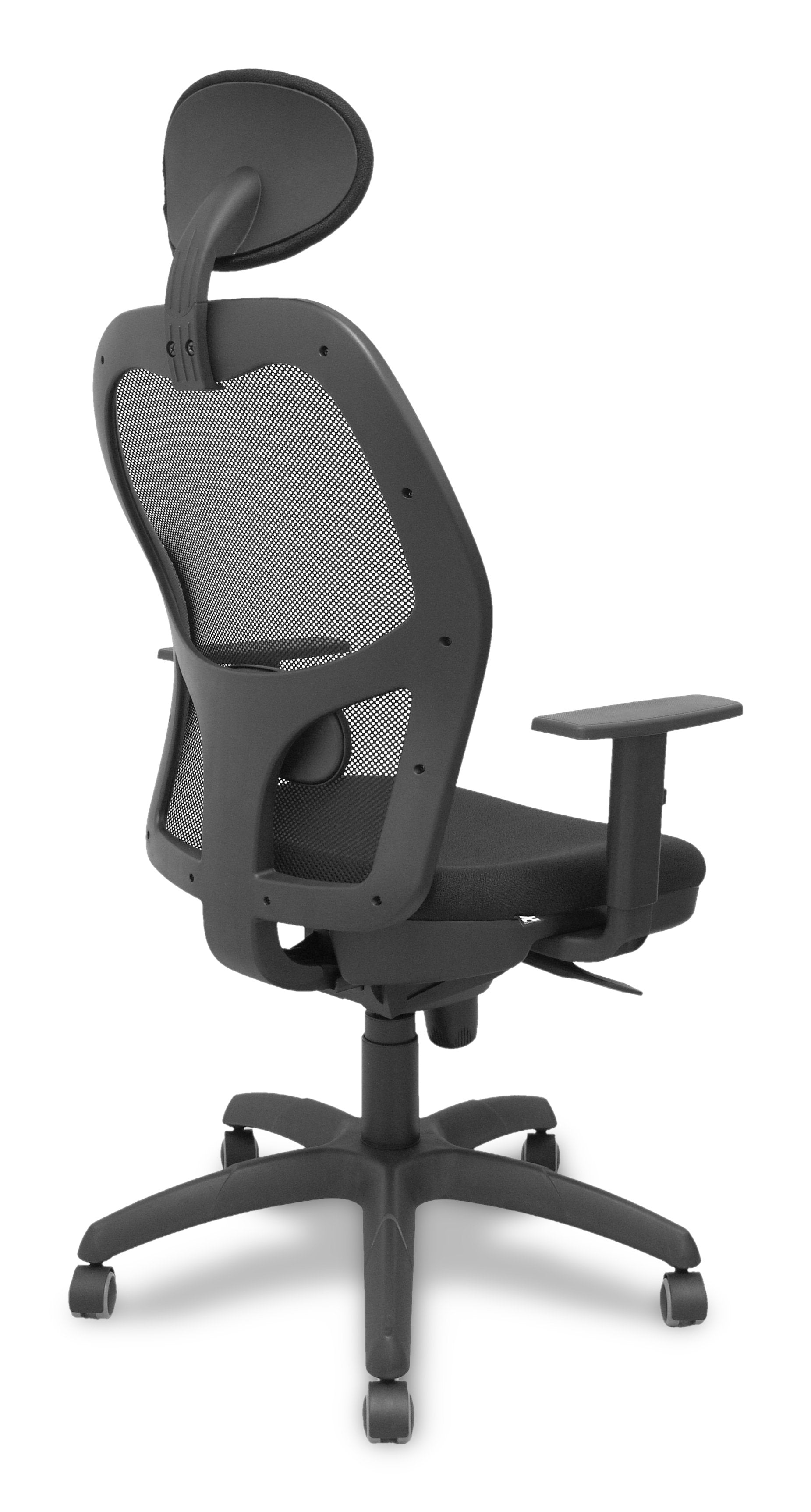 Silla Jorquera Malla Negra Asiento Bali Negro Con