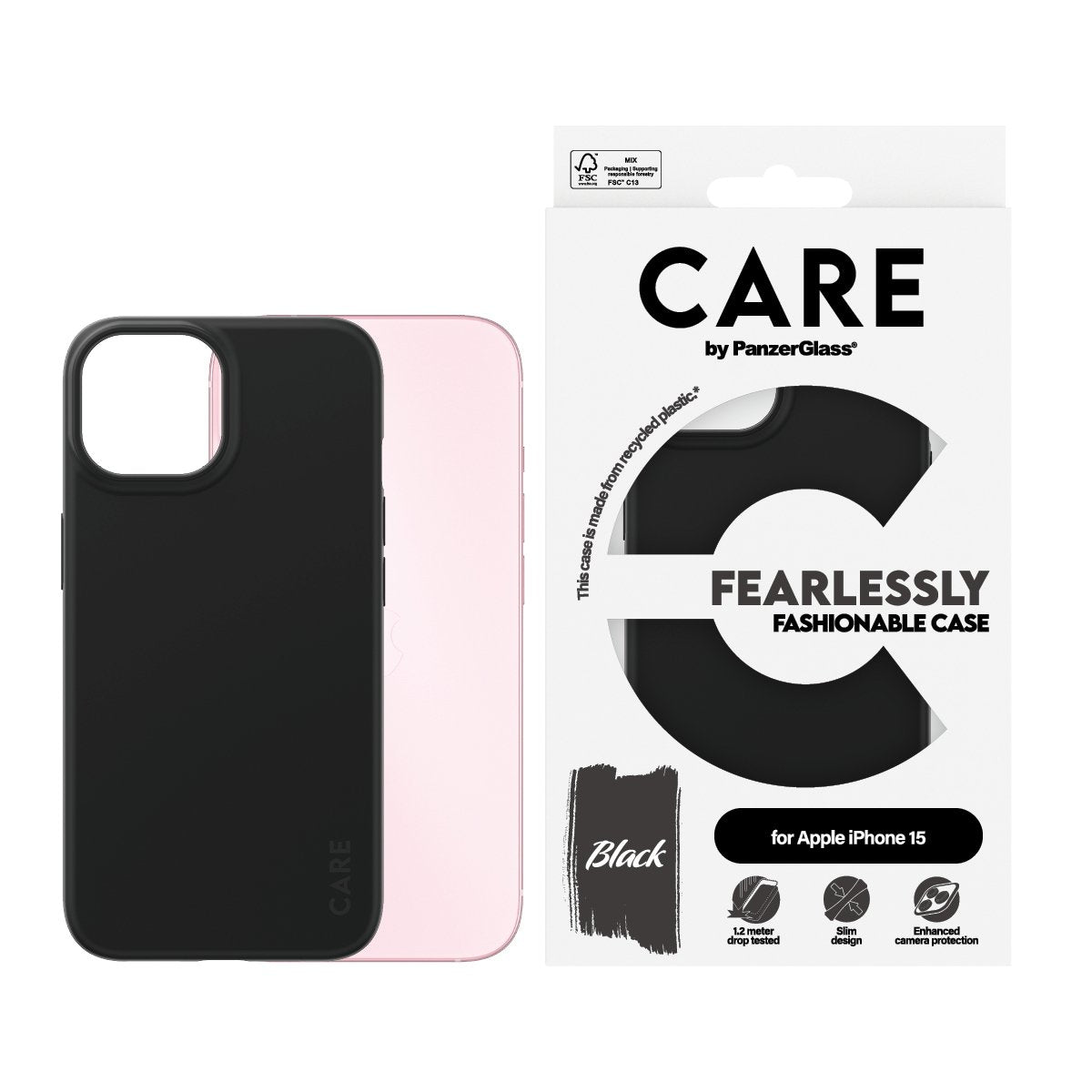 EAN 5715685005640 - PanzerGlass CARE™ by ® Case Black iPhone 15 funda para teléfono móvil Negro imagen 2