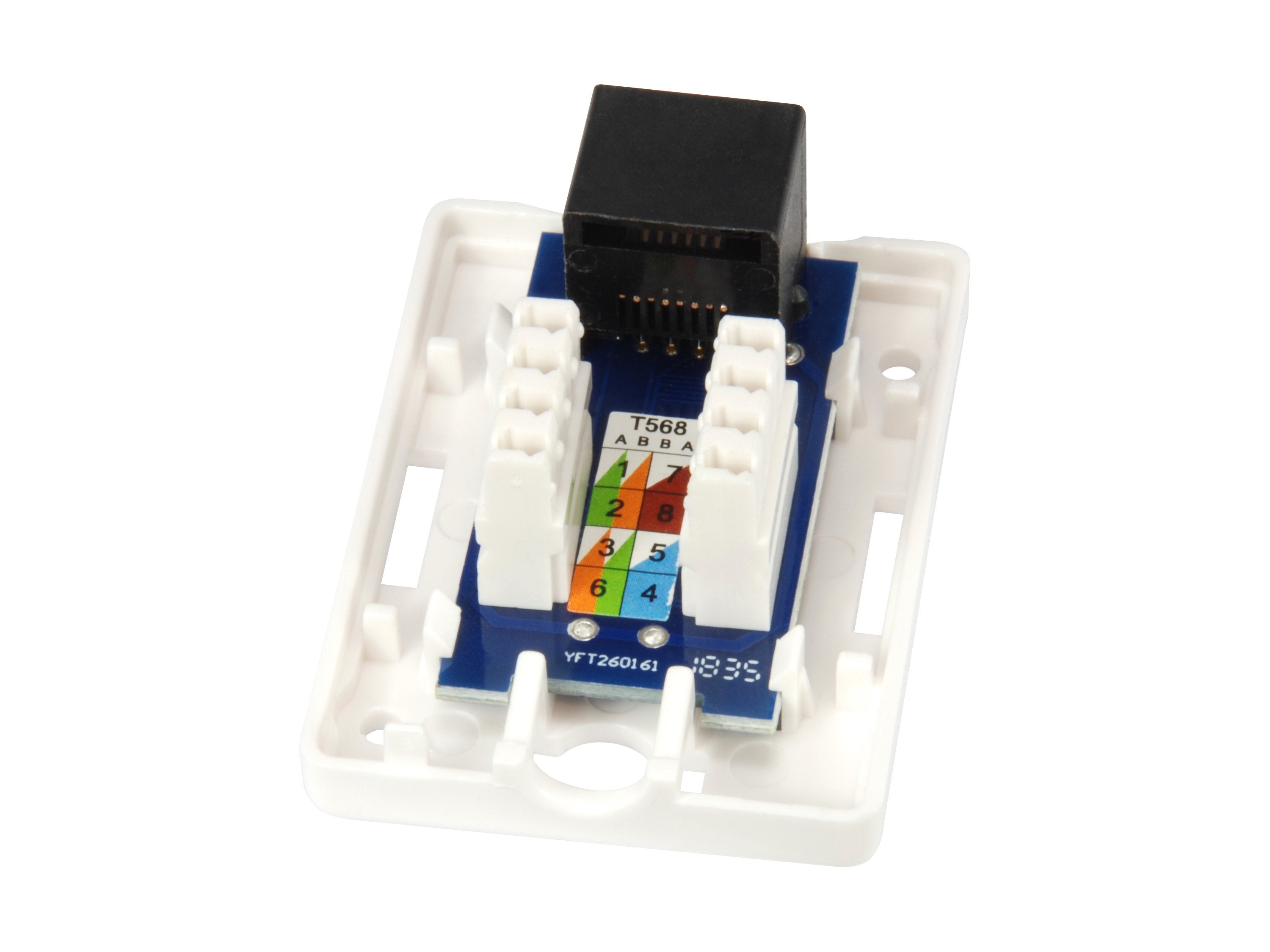 Roseta De Superficie Categoria 5e 1 Hembra Rj45 Color Blanco