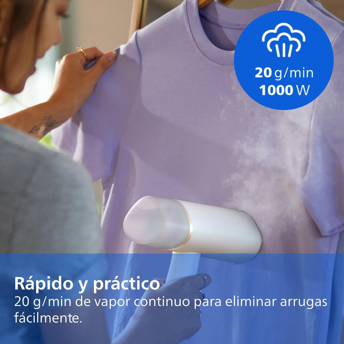 EAN 8710103970934 - Philips 3000 series STH3020/10 vaporizador para ropa Vaporizador manual de prendas 0,12 L 1000 W Blanco imagen 13