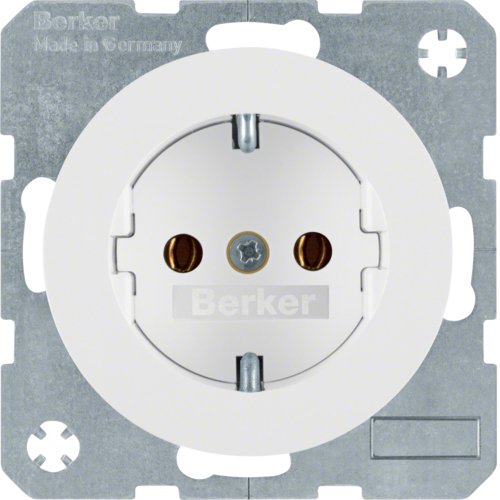 Berker 47432089 Steckdose Schuko R.1 R.3 Polarweiss, Glänzend