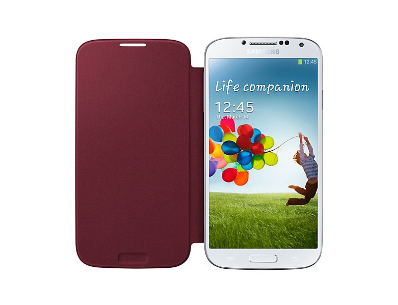 Funda Con Tapa Para Smartphone Samsung Galaxy S4 Blanca