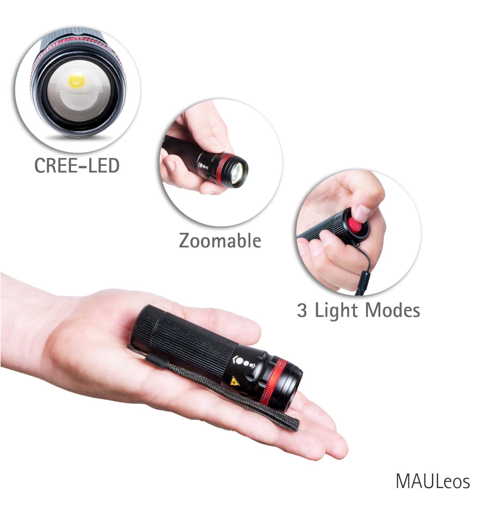 Linterna Led Maul Leos 10,5cm, 3w, Hasta 150m
