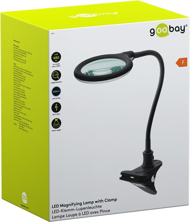 Lámpara De Aumento 6w 480lm 100mmx 30led Klemm Negra