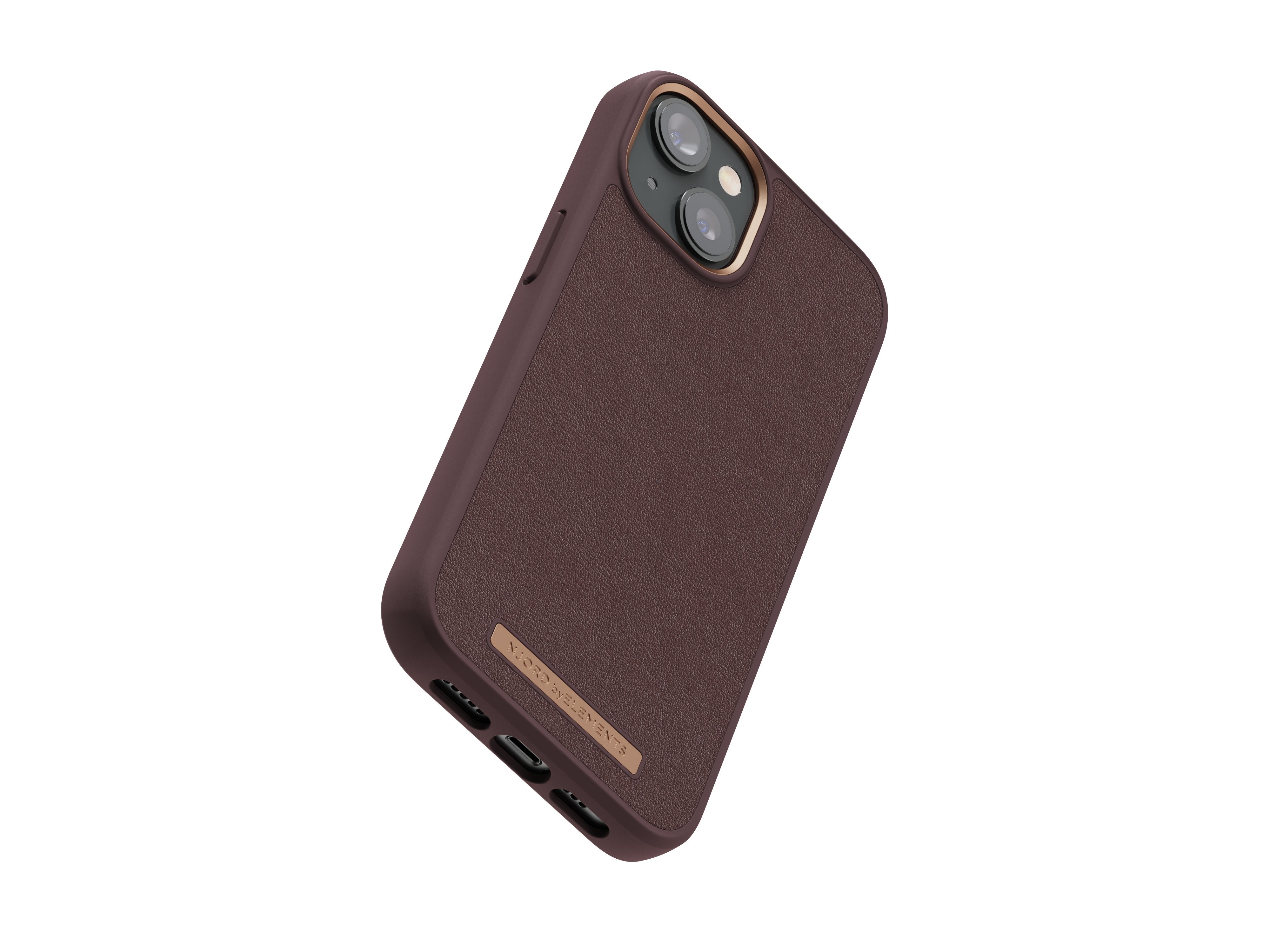 Funda Magsafe Iphone 12/13/14 Piel Marron Oscuro Njord