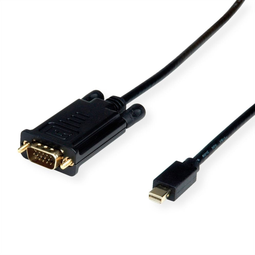EAN 7630049616356 - VALUE 11.99.5807 adaptador de cable de vídeo 2 m Mini DisplayPort VGA (D-Sub) Negro imagen 1