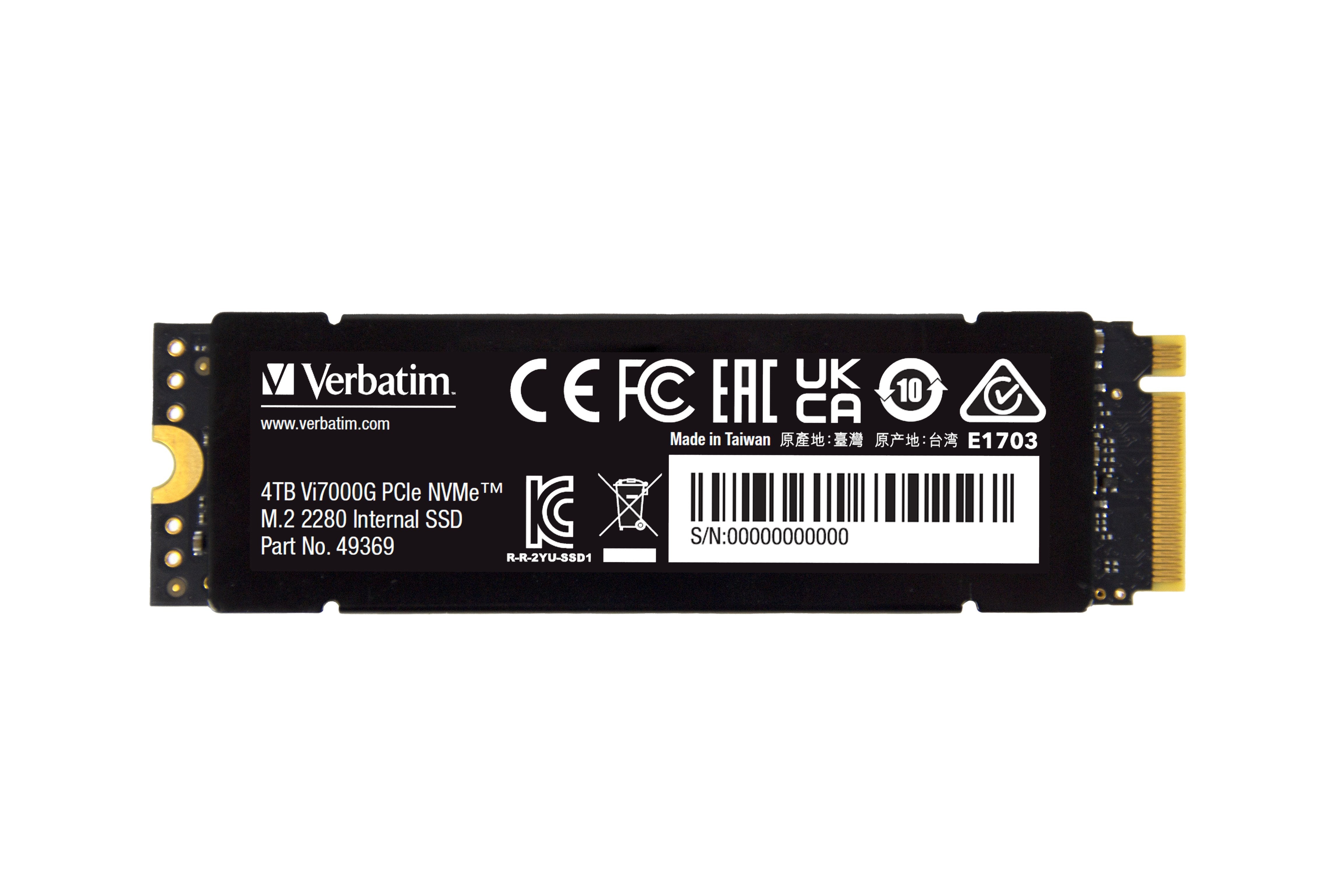 Verbatim Vi7000 M.2 Ssd  4tb Pcie Nvme  49369