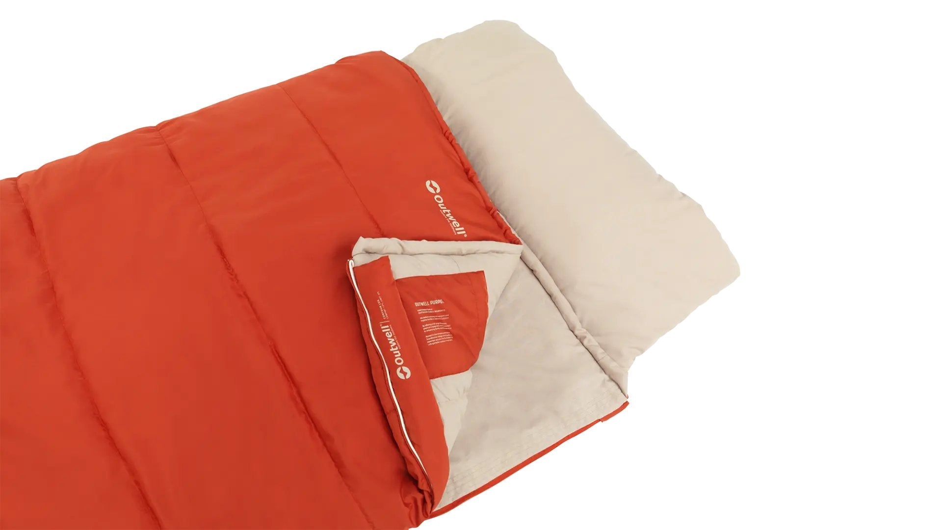 Saco De Dormir Outwell Contour Lux, Cremallera Izquierda, Rojo.