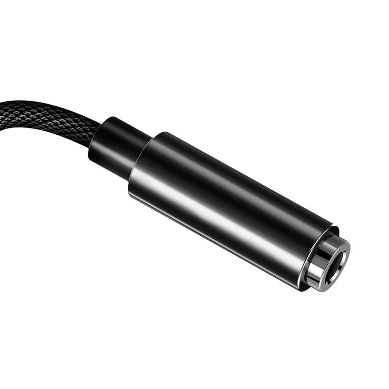 Cable Adaptador Lightning Audio De 3,5 Mm 10cm Negro