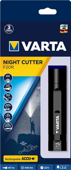 Varta Linterna De Mano Negro Led F20r Int. Akku