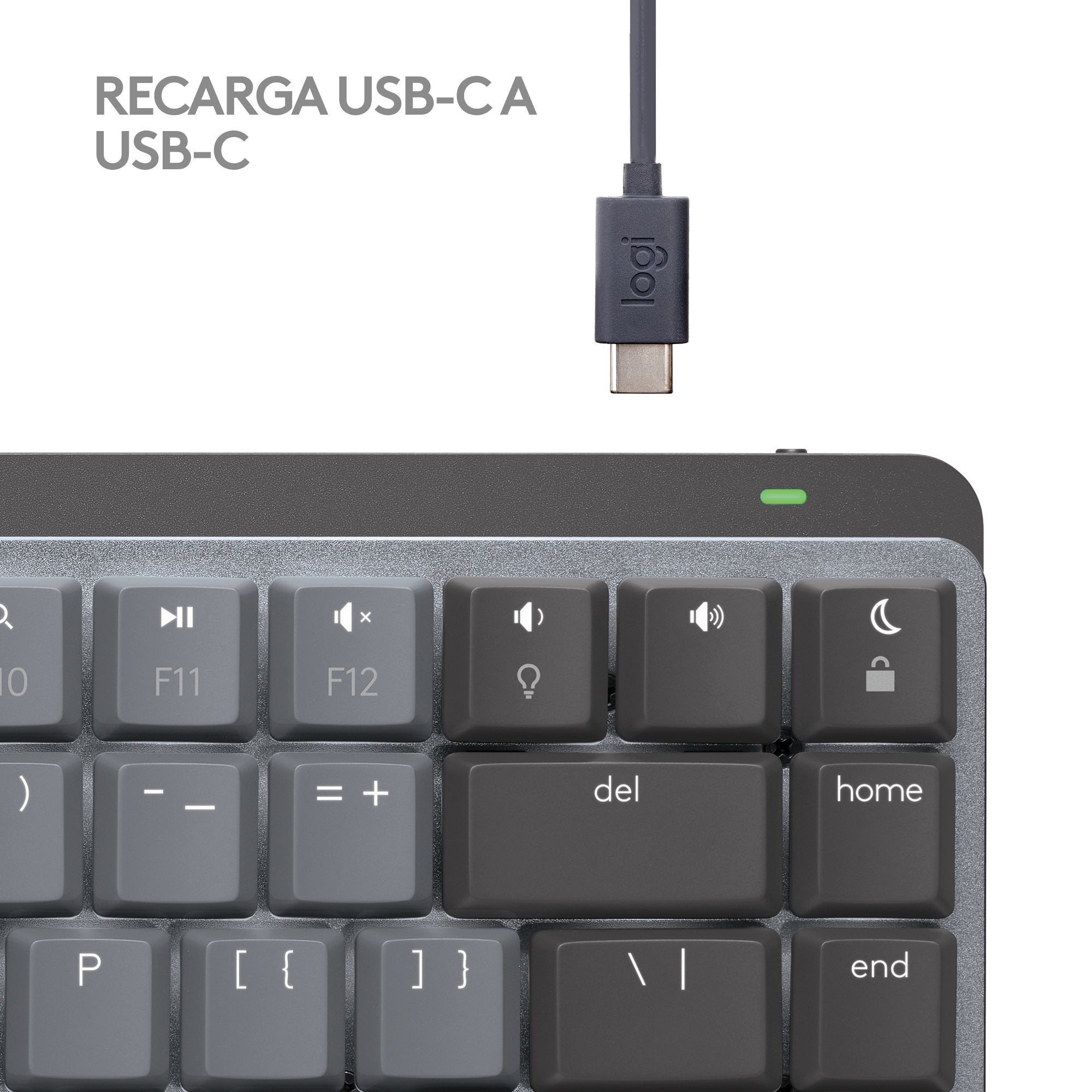 Logitech Mx Mini Mechanical For Mac Teclado Bluetooth Qwerty Internacional De Ee.Uu. Grafito, Gris