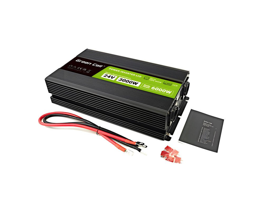 EAN 5904326374577 - Green Cell Przetwornica napicia PowerInverter LCD 24 V 3000W/60000W Przetwornica samochodowa z wywietlacz imagen 3