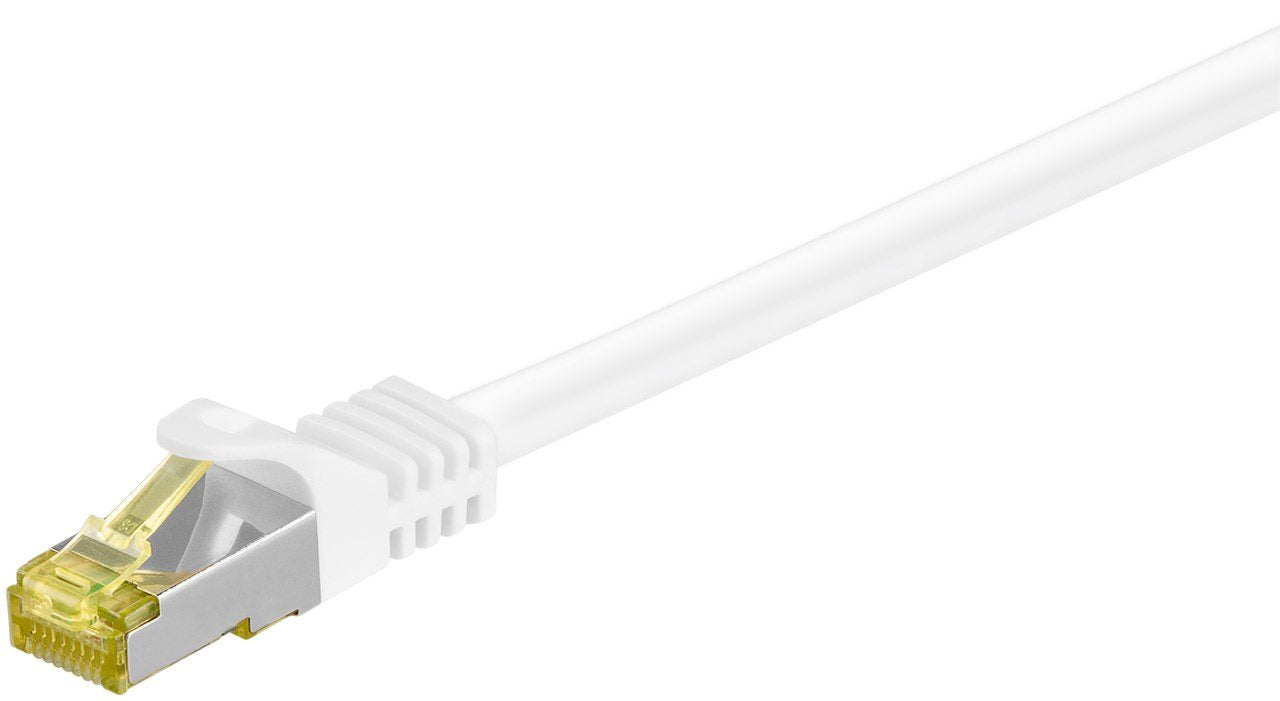 Patch-Kabel Rj45 30,0m Weiss    S/Ftp M. Cat7 Rohkabel, 2xrj45, Lszh, Cu