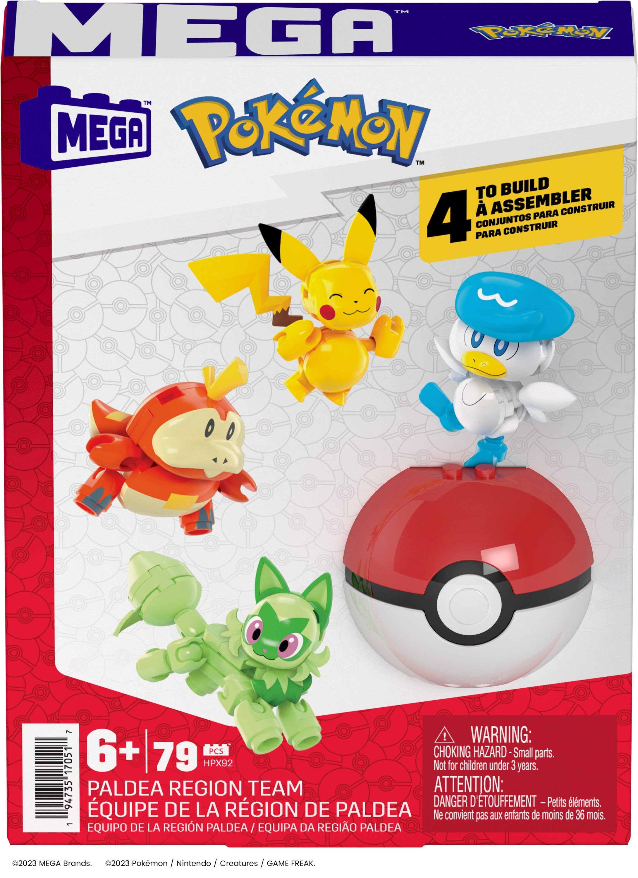 Mattel Mega Pokémon Paldea Region Team,  Hpx92