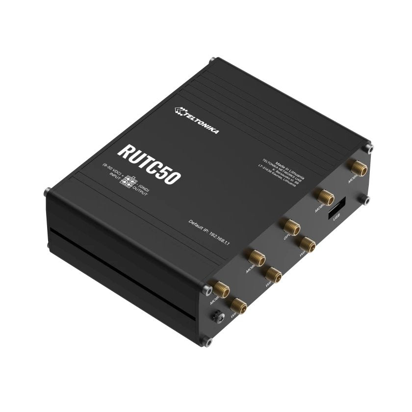 EAN 4779051841516 - Teltonika RUTC50 router inalámbrico Gigabit Ethernet Doble banda (2,4 GHz / 5 GHz) 5G Negro imagen 3