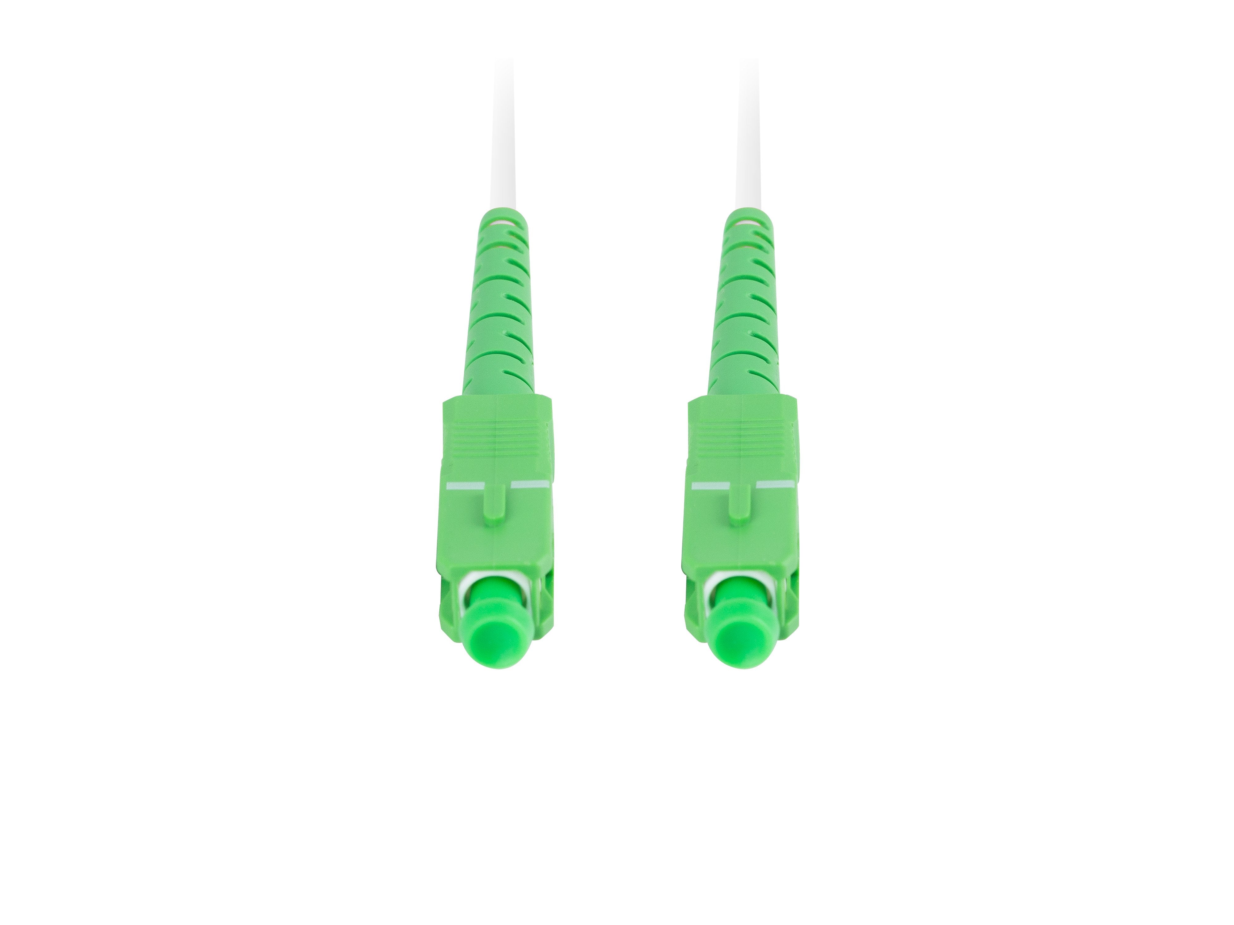 Cable Fibra Optica Sc Apc Lanberg 30m Mono Simplex G657b3 Lszh Blanco