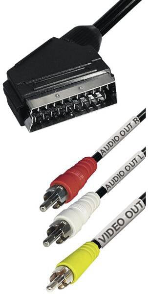 Scartstecker - 3x Conector Rca Macho Con Conmutador