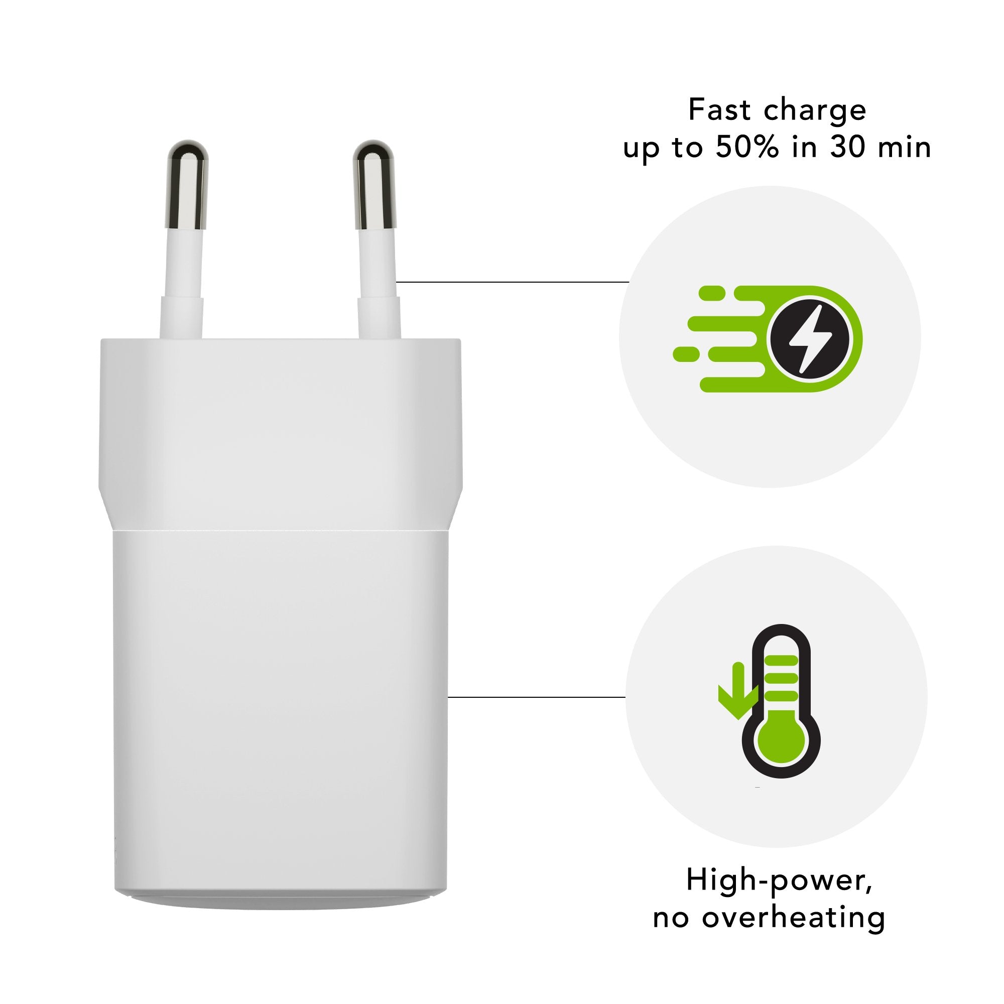 Dbramante1928 Re-Charge Adaptador De Corriente 30 Vatios Pd Qc (24 Pin Usb-C) Blanco Europa