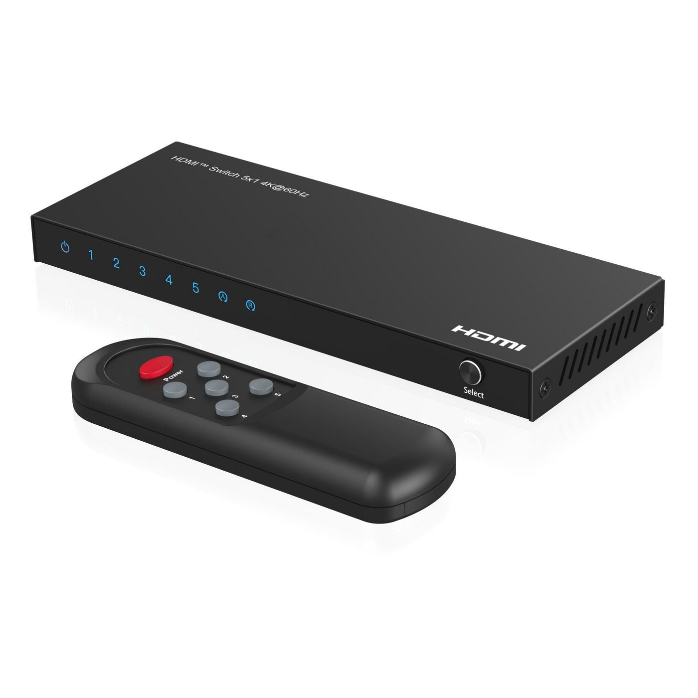4k@60hz Hdmi Switch 5x1, Hdcp - 2.2, W/ Remote Control - Warranty: 300m