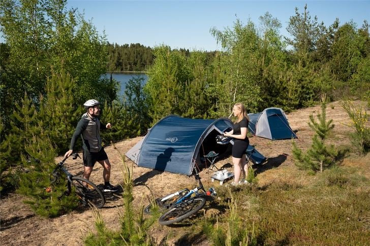 Easy Camp Vega 300 Compact 3 Personas(S) Azul, Blanco Tienda De Cúpula/Iglú 120447