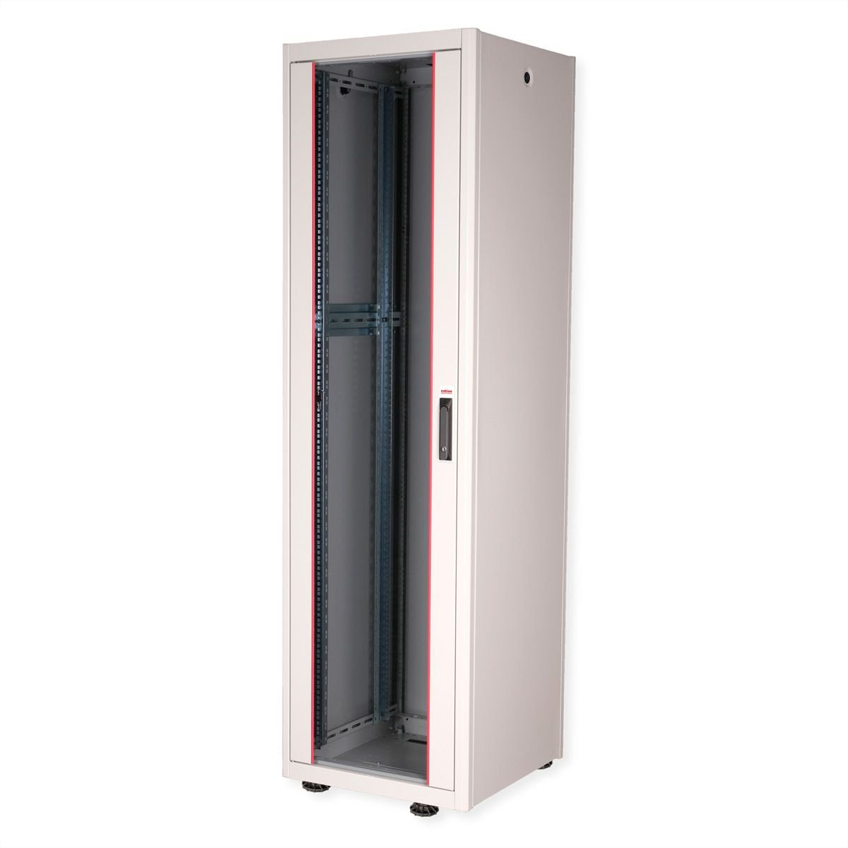 Roline 19-Zoll Netzwerkschrank Basic 42 He, 600x600 Bxt Glastr Grau
