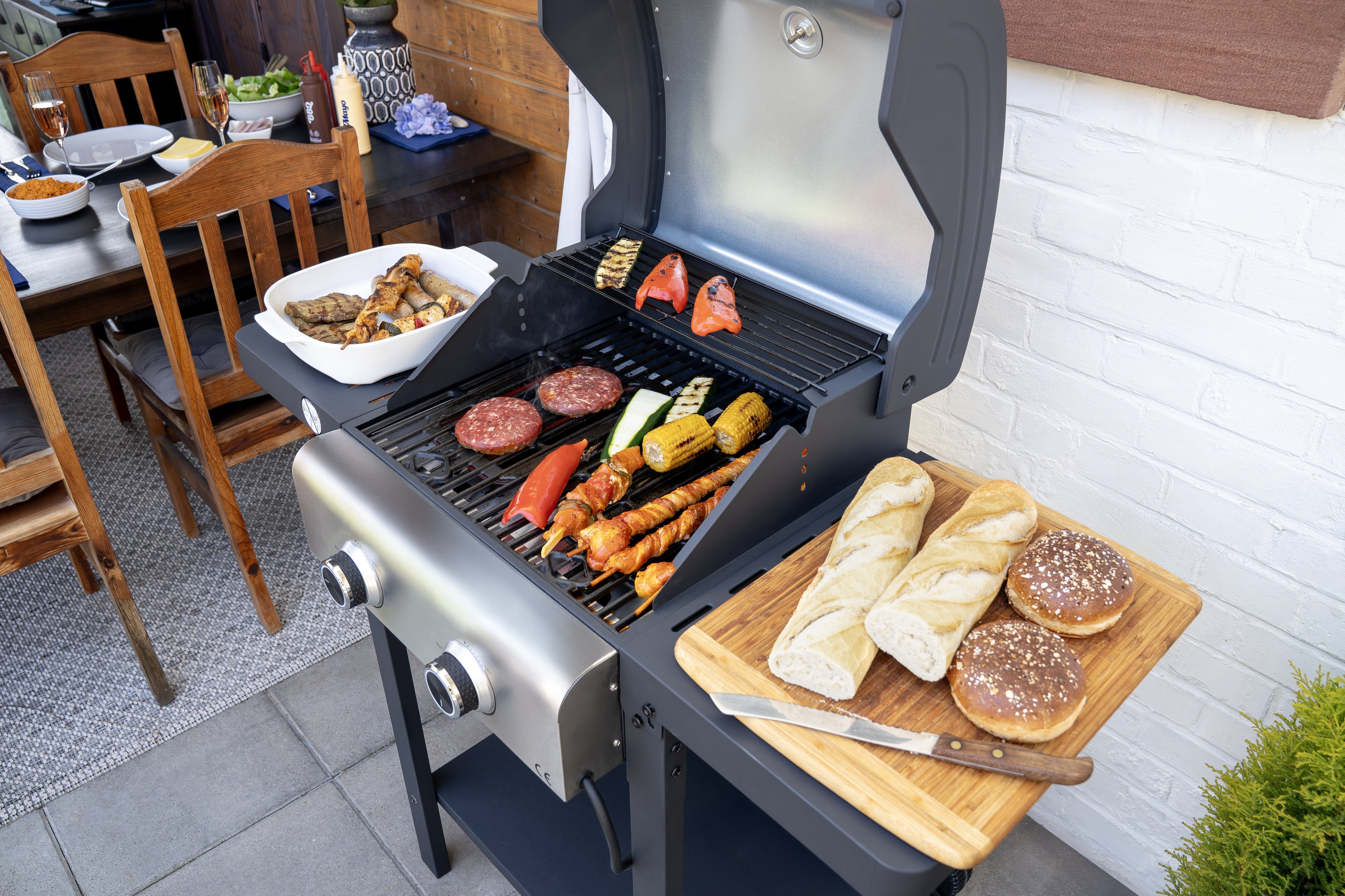 Unold Bbq Grillwagen Buddy  (Negro, 2.600 Watt) 58595