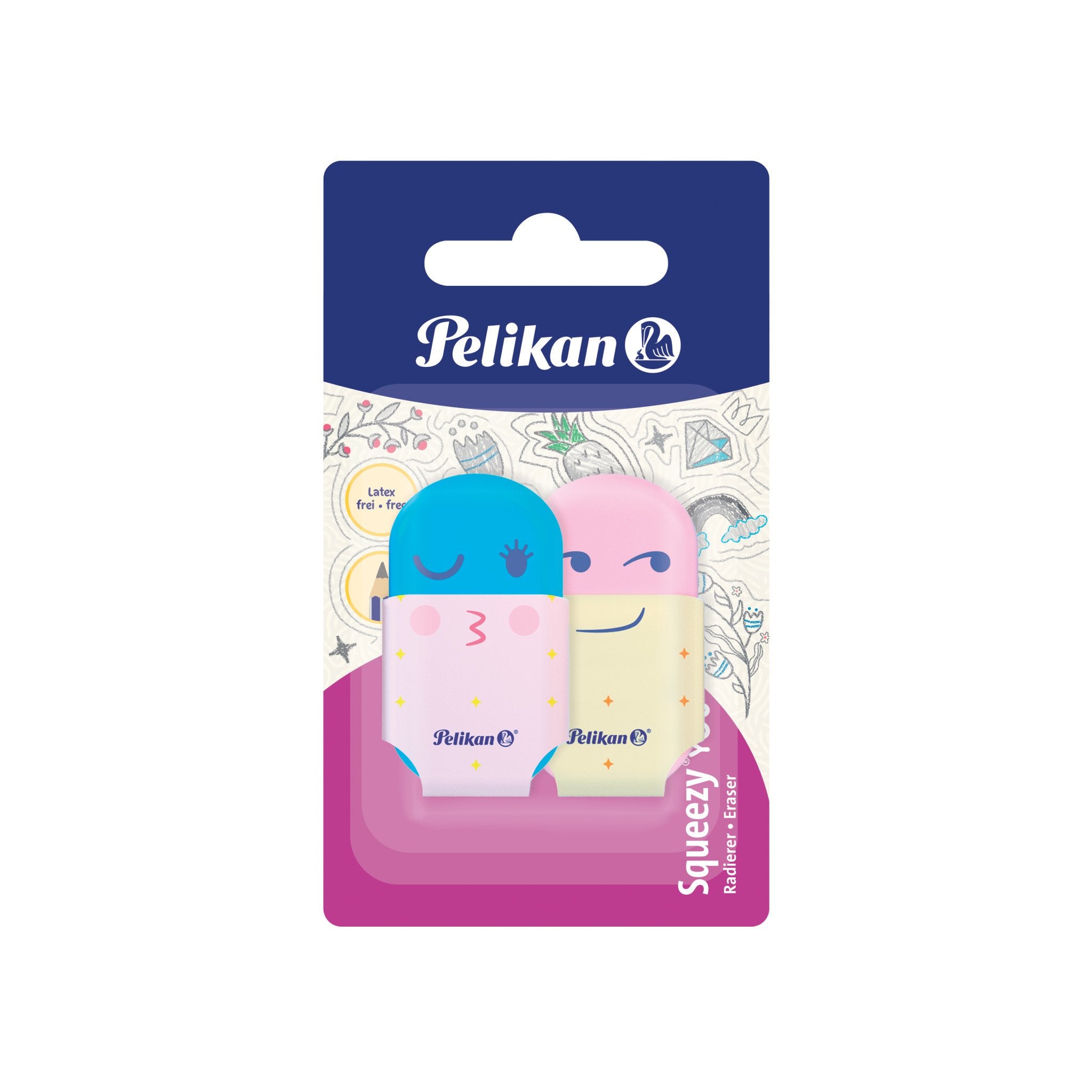 Pelikan Squeezy You Radierer 2 M. Sortiert A Blimer