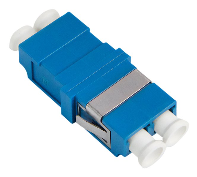 Fiber Adapter Lc Duplex, 12 Pieces, Without Flange, Azul