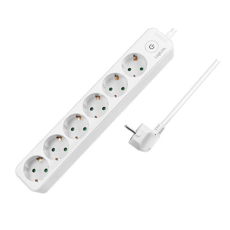 Logilink Lps247 Base Múltiple 1,5 M 6 Salidas Ac Interior Blanco