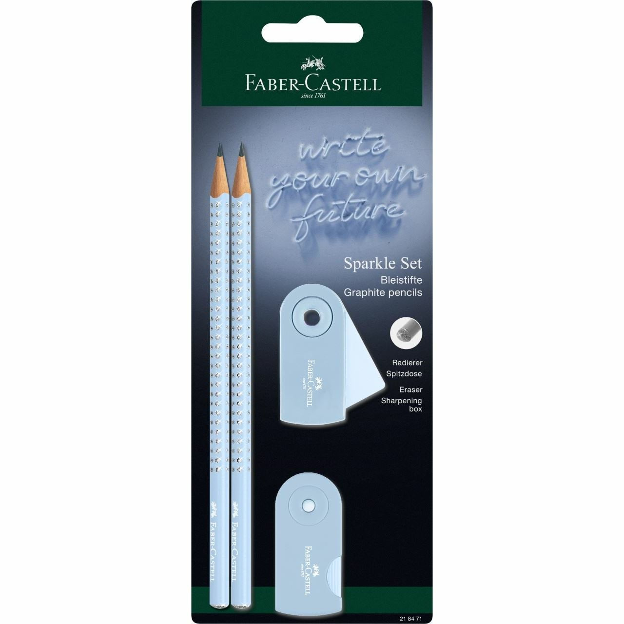 Faber-Camell Schreibset Sparkle Sky Blue Bk