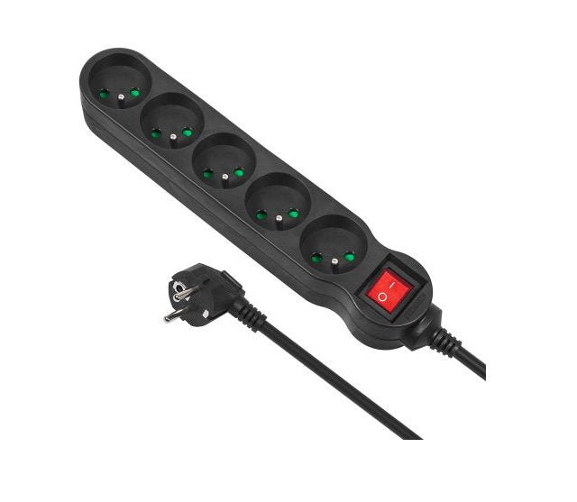 Listwa Zasilajaca 5g 1,4m Mce183 2300w Negro