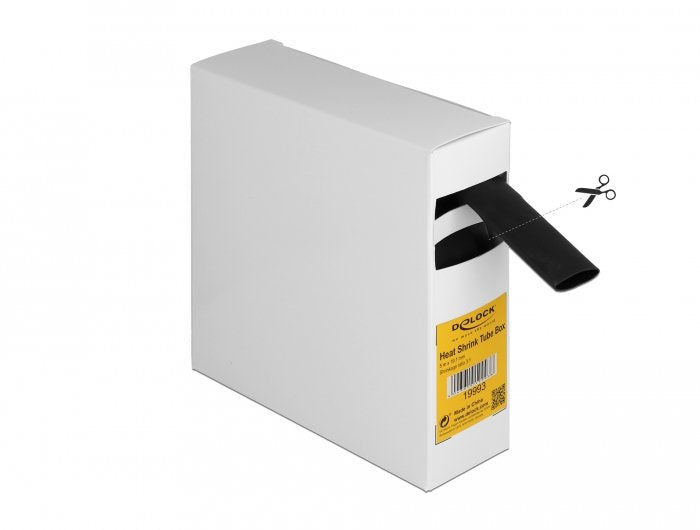 Schrumpfschlauch Box, Mit Innenkleber, Schrumpfungsrate 3:1, 5 M X 19,1 Mm Schwarz