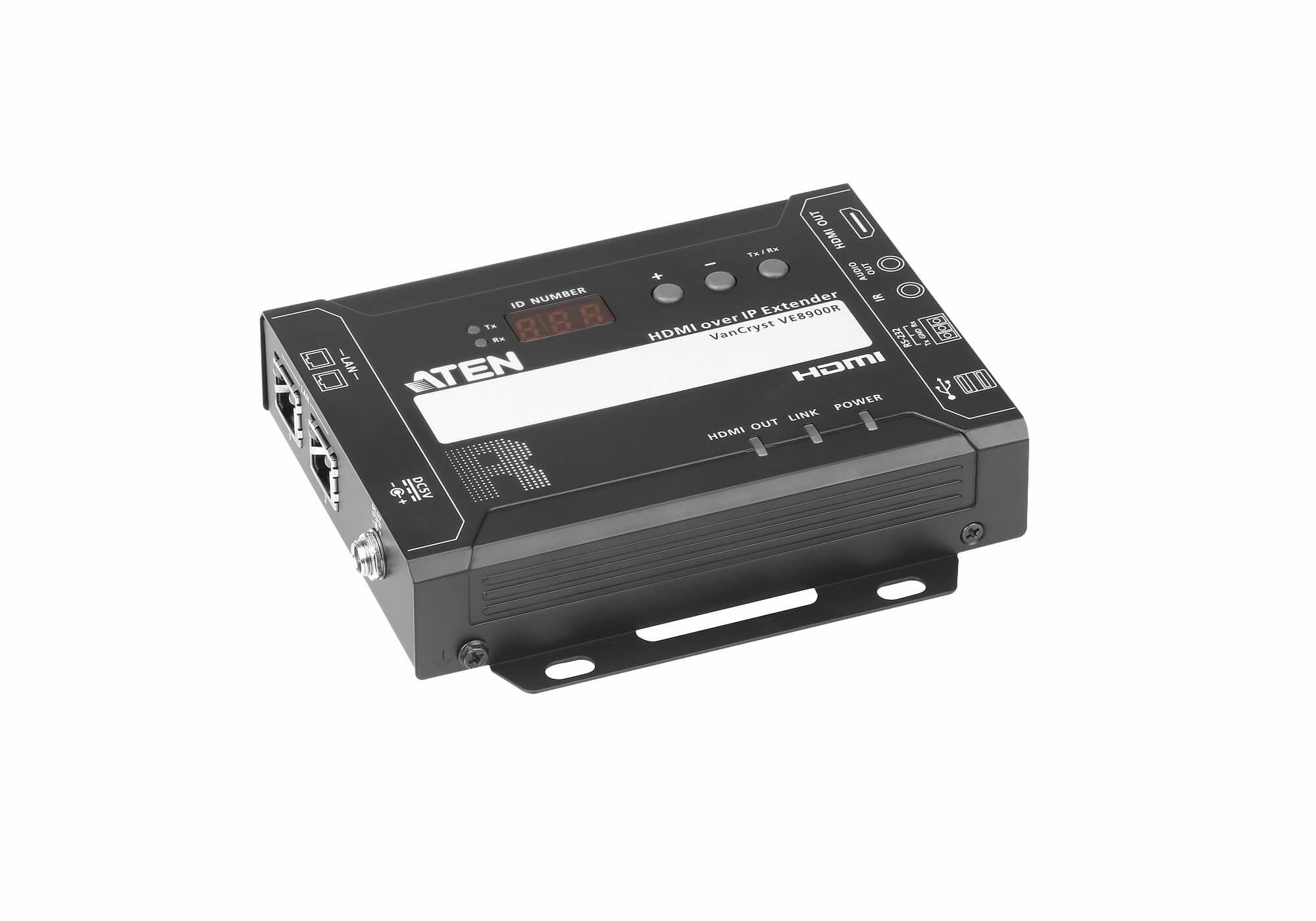Hdmi Over Ip Receiver With Usb Peripheral Support And Ir / Rs-232 / Ethernet (Webgui) Control And Daisy-Chainable