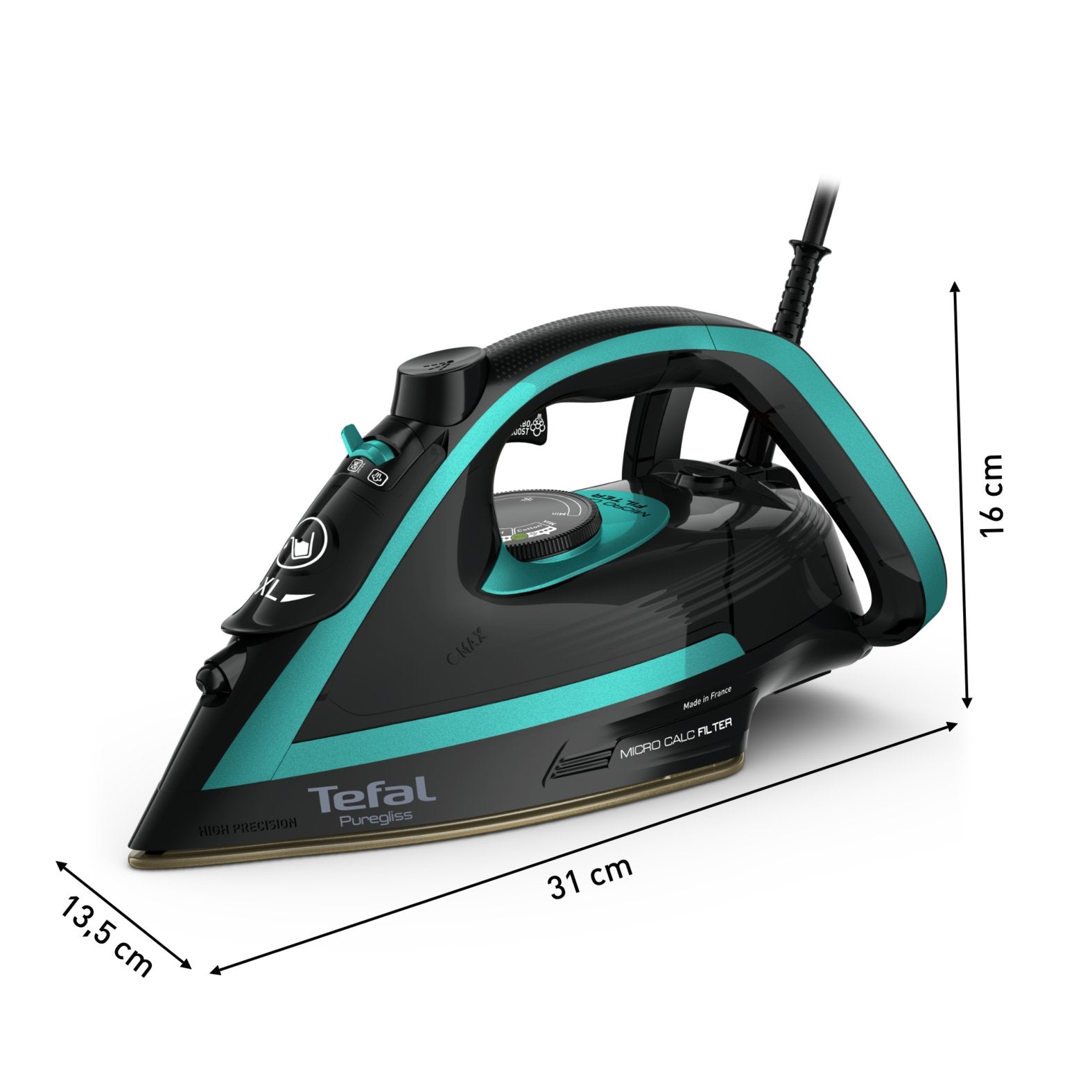 Tefal Plancha  Puregliss Fv8066e0  Negro Azul