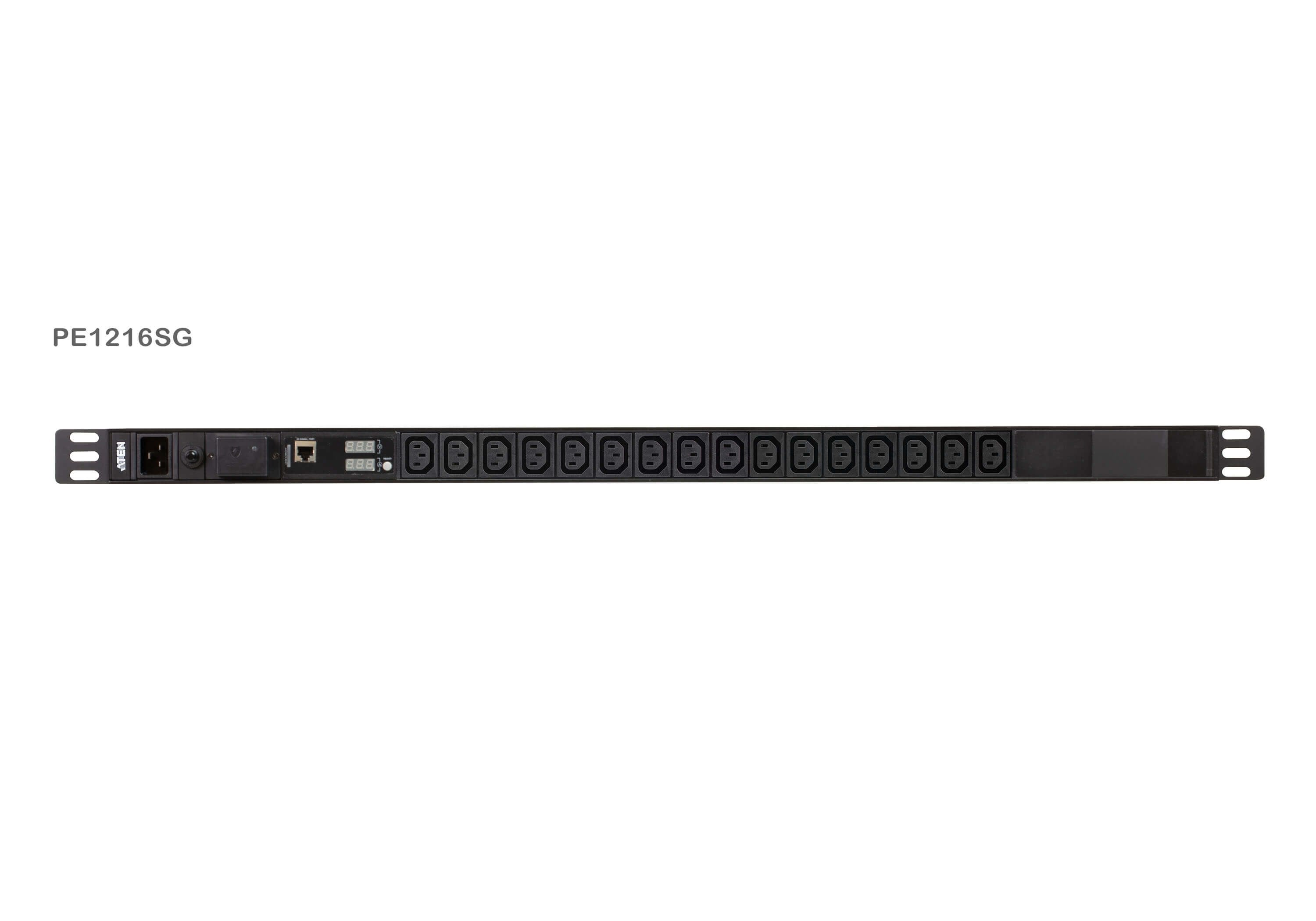 16-Outlet 0u Pdu With Current  Accs And Voltage Lcd Display Overcurr