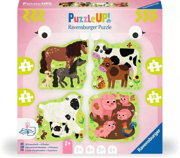 Ravensburger Rompecabezas! - Animales De Granja 4, 6, 8 Y 10 Partes 12004001