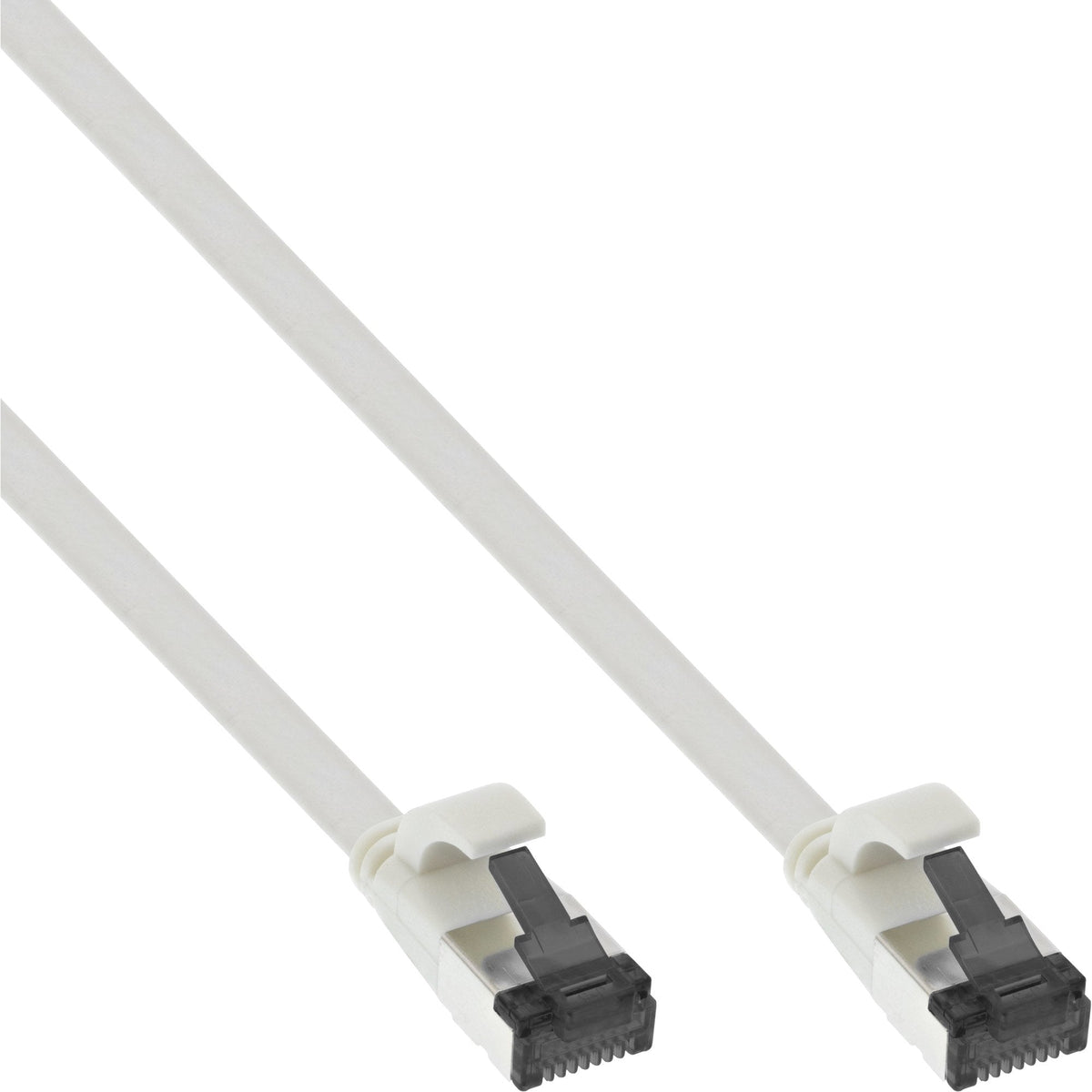 Cable De Red Plano Inline, U/Ftp, Cat.8.1, Tpe Libre De Halógenos, Blanco, 1,5m