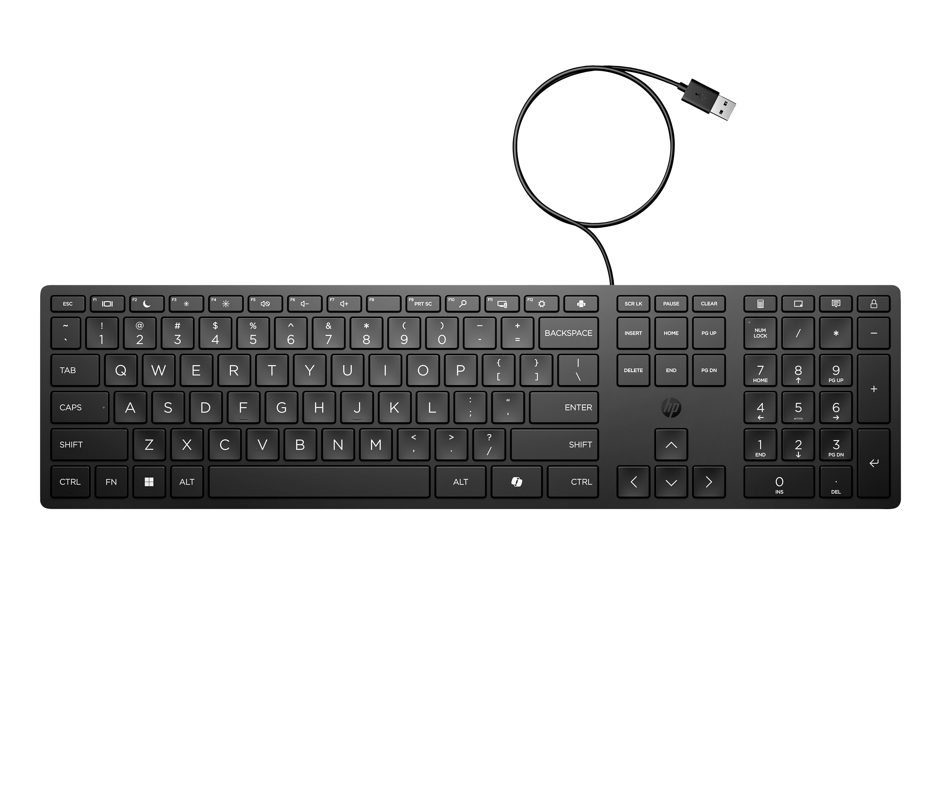 EAN 5715063730737 - HP 320K Wired Keyboard teclado Oficina USB Negro imagen 4
