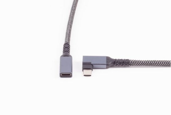 Shiverpeaks Usb-C Verlängerungscable 3.2 90° Pd Textil 0,5m