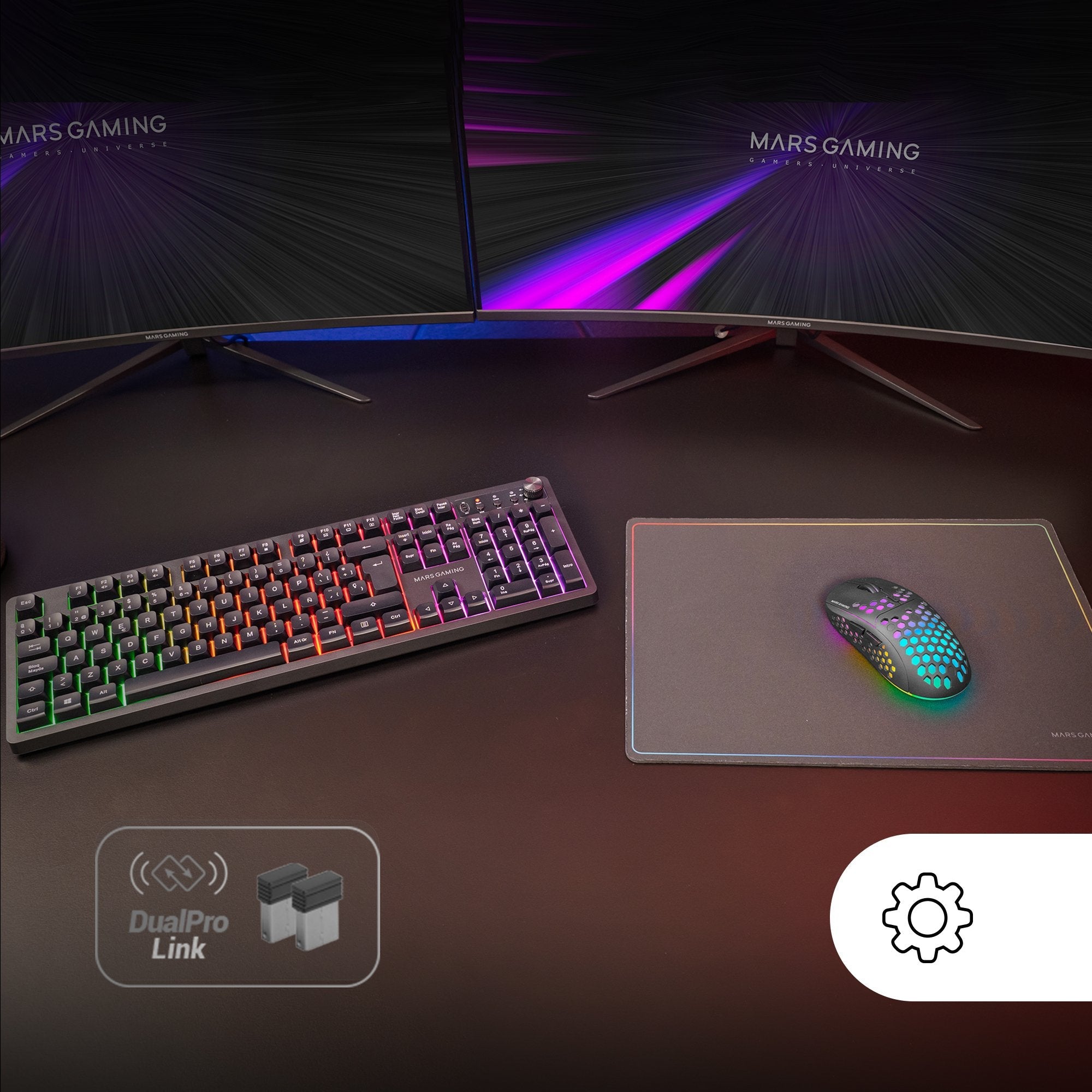 EAN 8435693111115 - Mars Gaming MCPWXES teclado Ratón incluido Juego RF inalámbrica + USB QWERTY Español Negro imagen 11