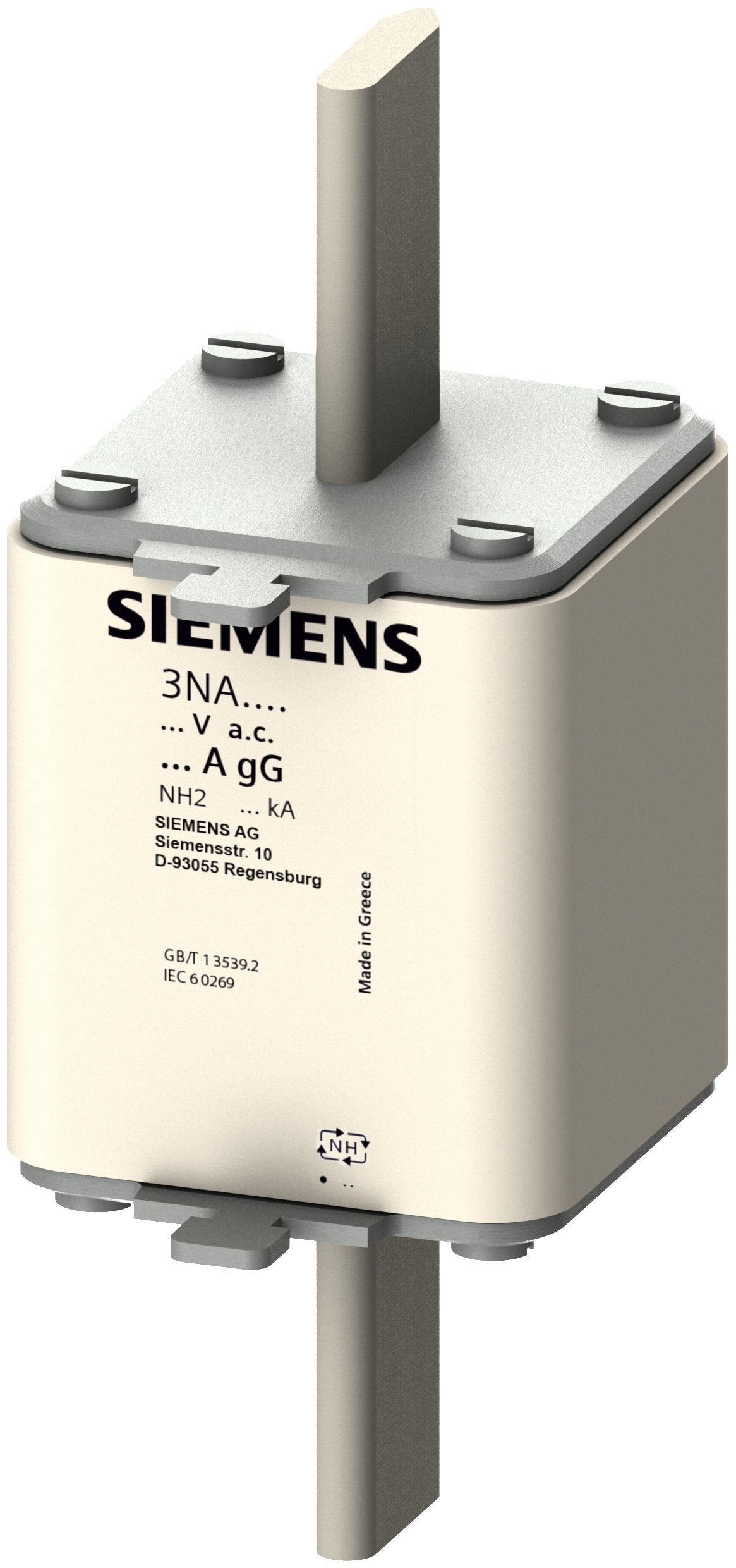 Siemens 3na3252 Nh2 315a 500vac 440dc Gl Gg Sicherung Spannungsfhrend