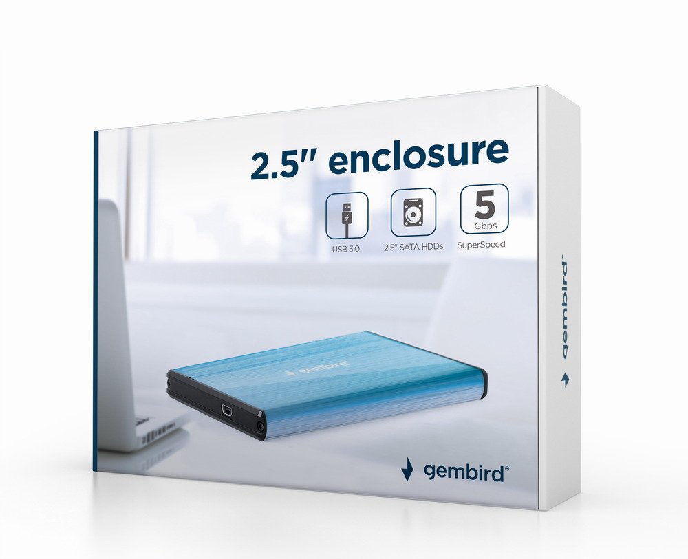 EAN 8716309119849 - Gembird EE2-U3S-3-B caja para disco duro externo Caja de disco duro (HDD) Azul 2.5" imagen 1