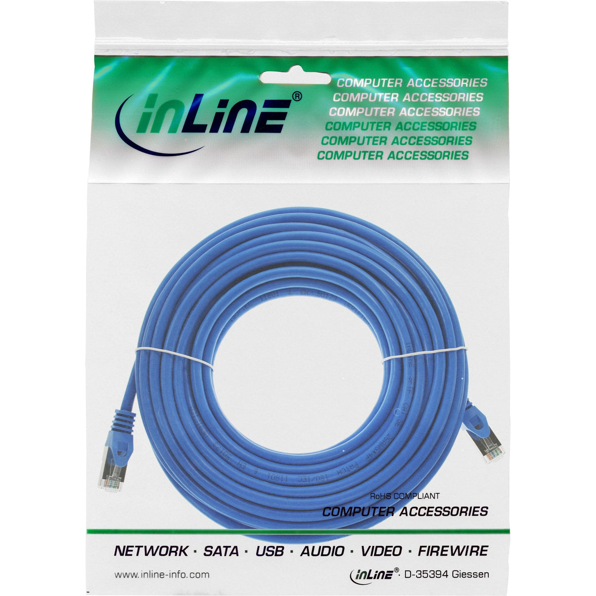 Cable De Red Inline Sf/Utp Cat.5e Azul 7,5m