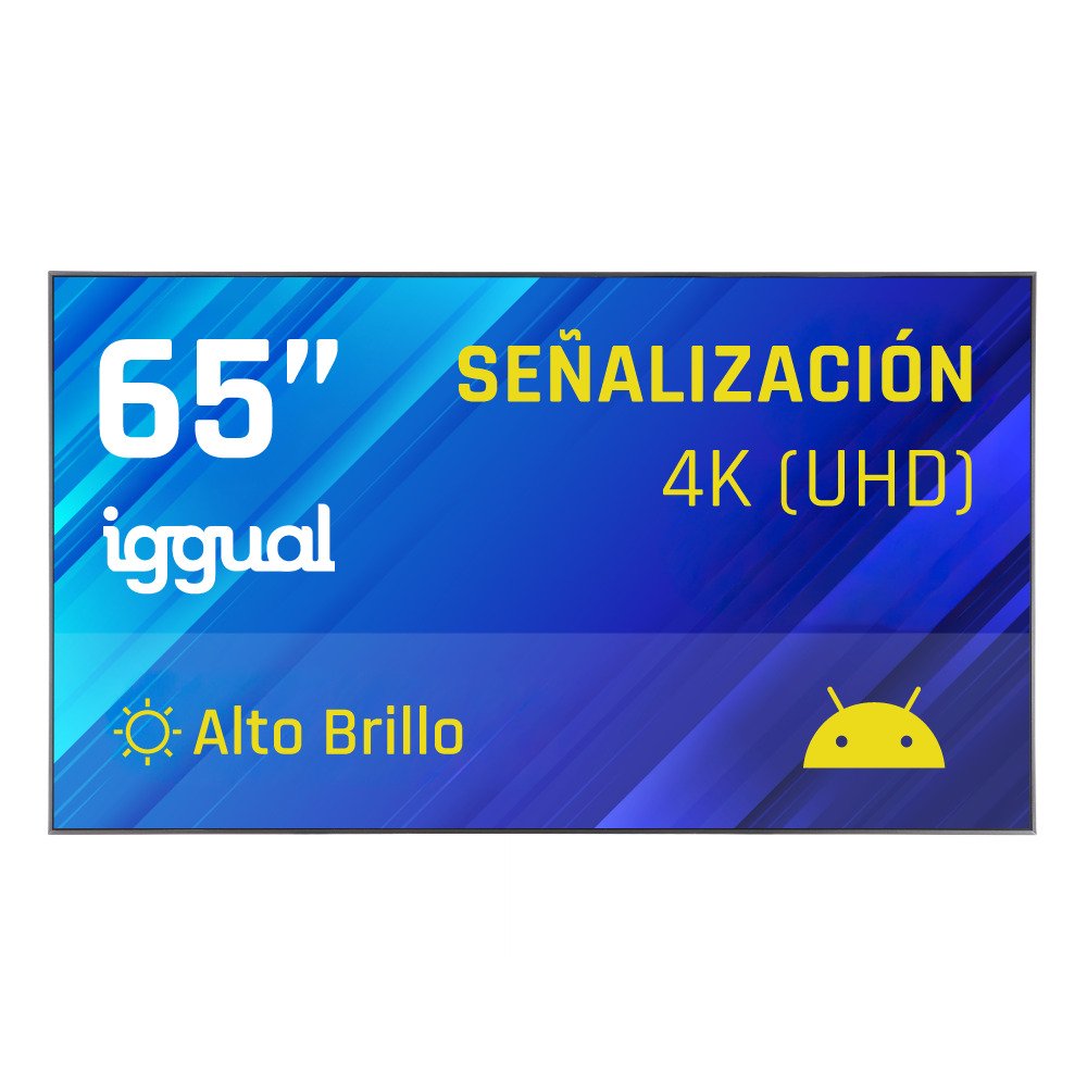 EAN 8435364320068 - iggual IGG320068 pantalla de señalización Pantalla plana para señalización digital 165,1 cm (65") LED Wif imagen 1