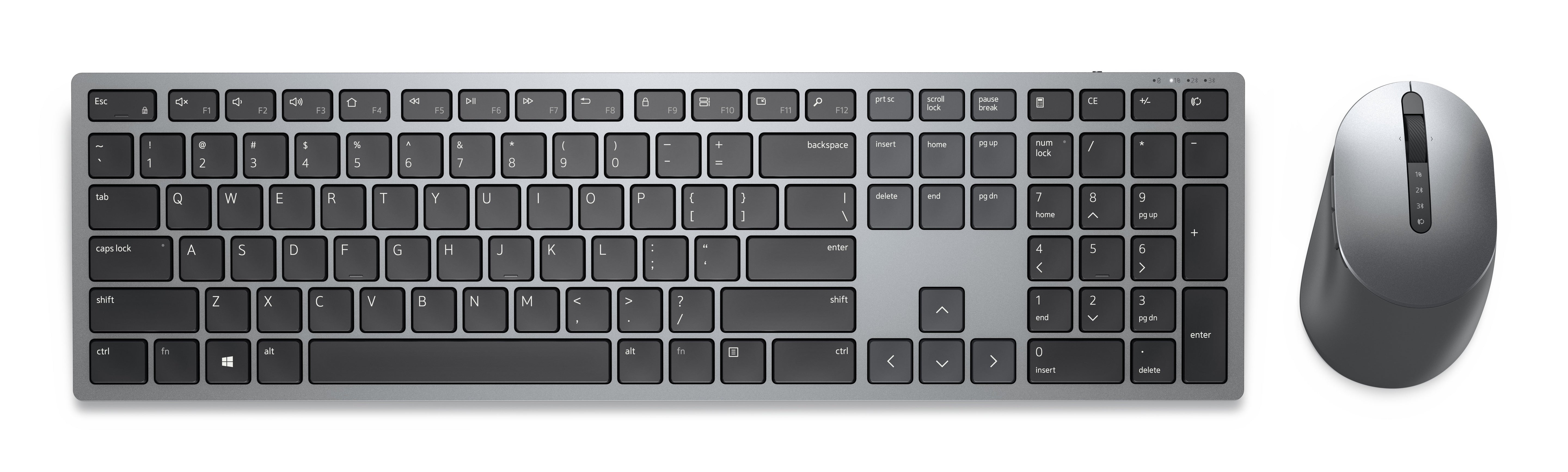 EAN 5397184357552 - DELL KM7321W teclado Ratón incluido Oficina RF Wireless + Bluetooth Gris, Titanio imagen 1