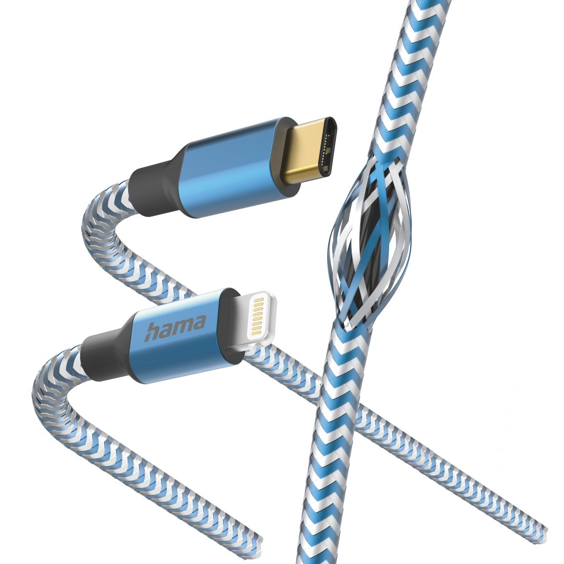 Hama Reflected Usb-C - Lightning, 1,5m, Niebieski