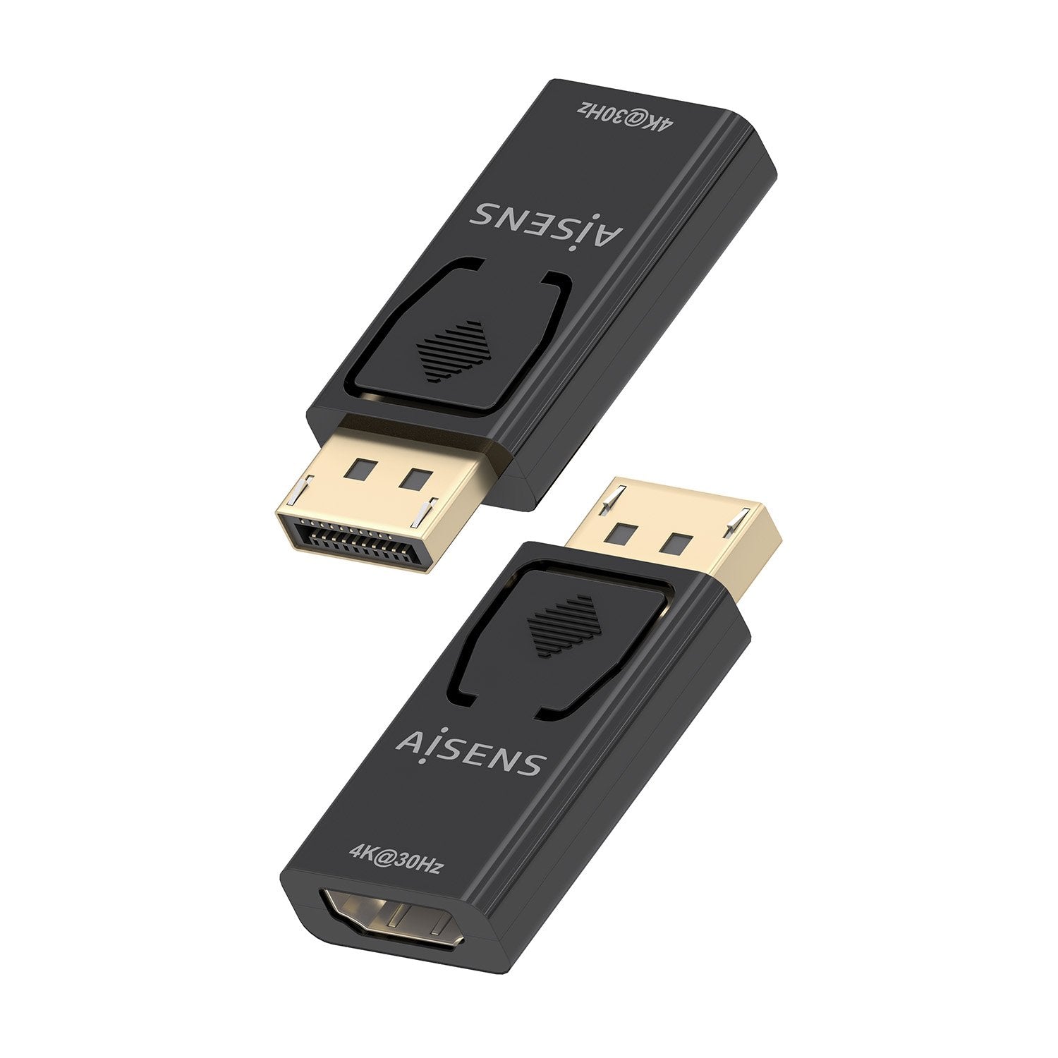 Aisens Conversor Displayport A Hdmi 4k@30hz, Dp/M-Hdmi/H, Negro