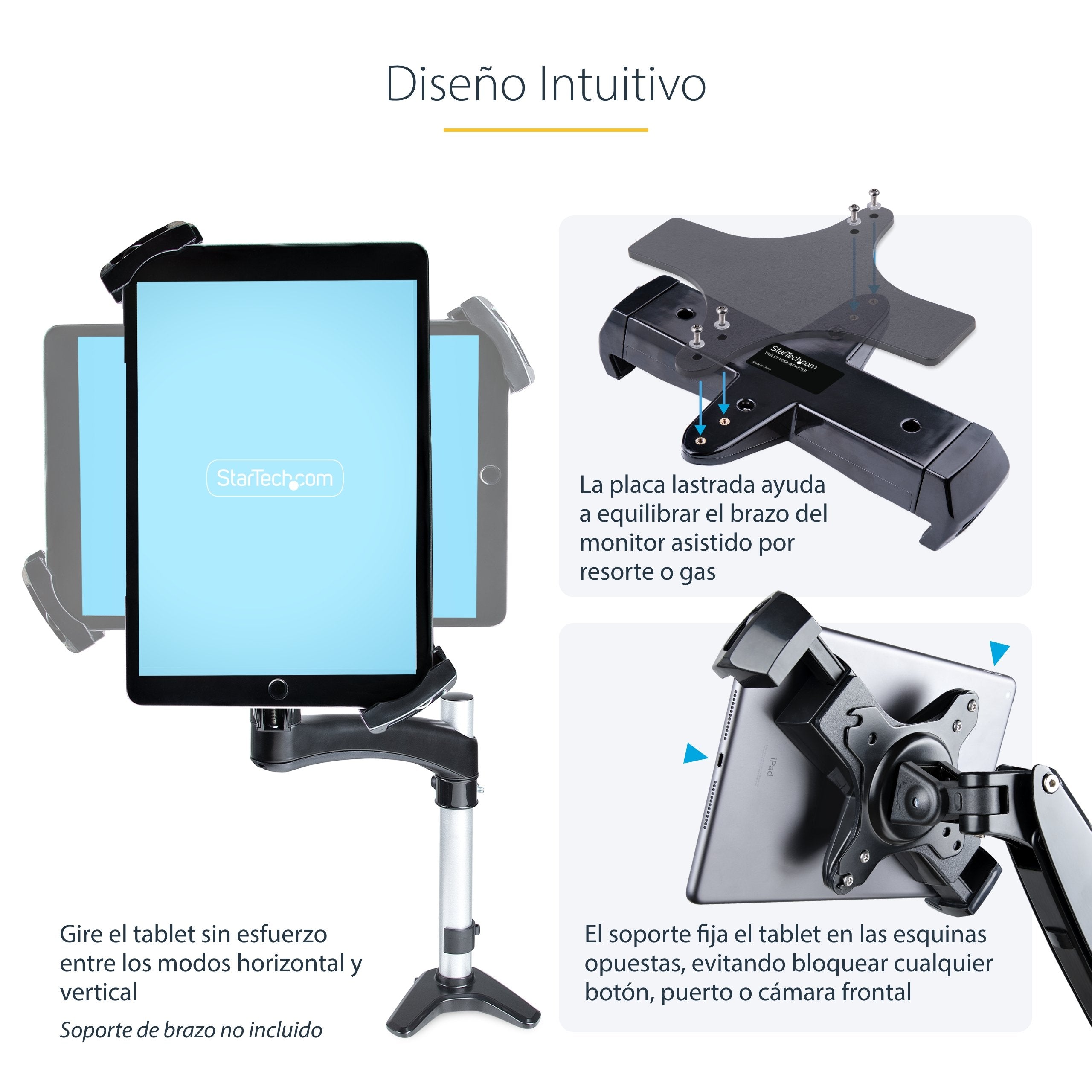 EAN 0065030895354 - StarTech.com TABLET-VESA-ADAPTER soporte Soporte pasivo Tablet/UMPC Negro imagen 14