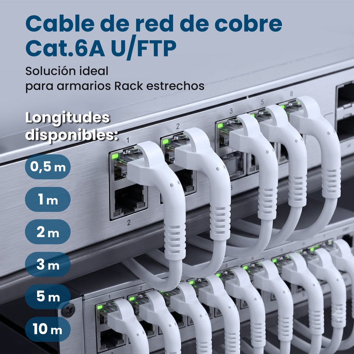 EAN 5906168638961 - Extralink Kat.6A U/FTP 0.5m 1Gbps Biały | Patchcord LAN | Miedź Kabel sieciowy skrętka, łamana końcówka ( imagen 20