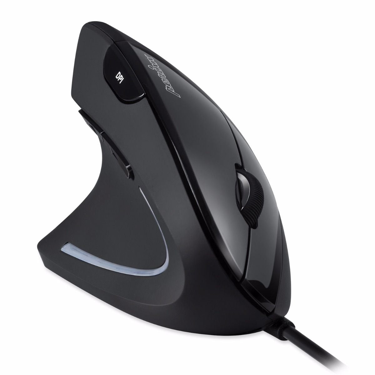 Perixx Perimice-513 L, Ratón Ergonómico, Para Zurdos, Vertical, Negro